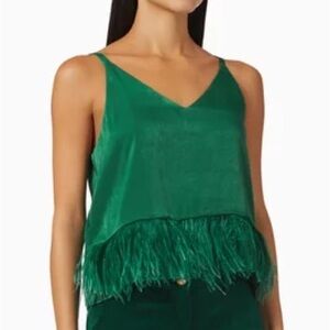 COPY - MARELLA Noceto Feather Top in Satin Size 12US